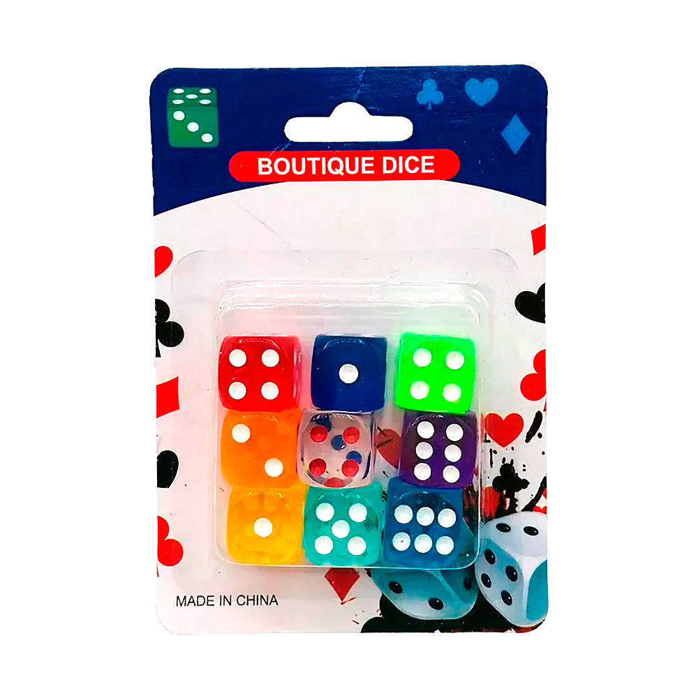 SET DE 9 DADOS ACRÍLICOS MULTICOLOR SET DE 9 DADOS ACRÍLICOS MULTICOLOR